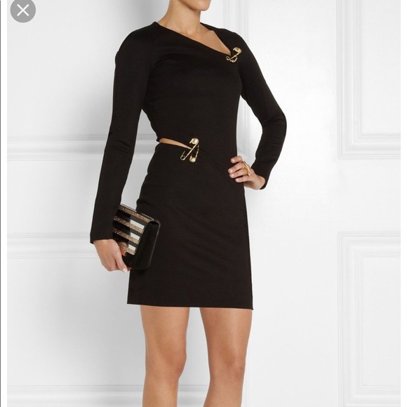 versace black mini dress